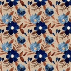 Vintage Blue Flower