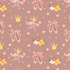 crown and ballet slippers