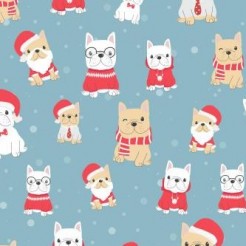 聖誕服裝法國鬥牛犬